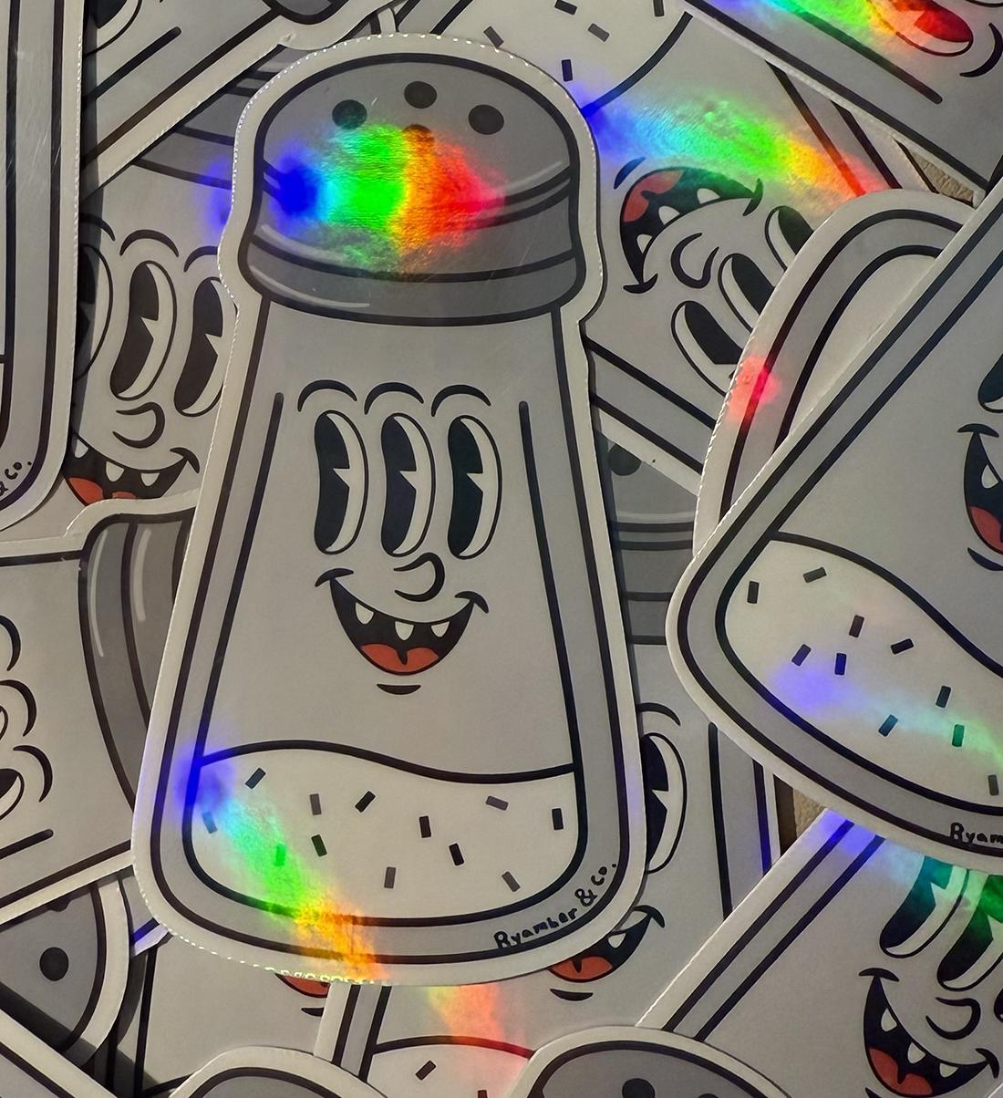 Salty Shenanigans - holographic vinyl sticker
