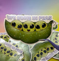 Peas-full Aliens - holographic vinyl sticker