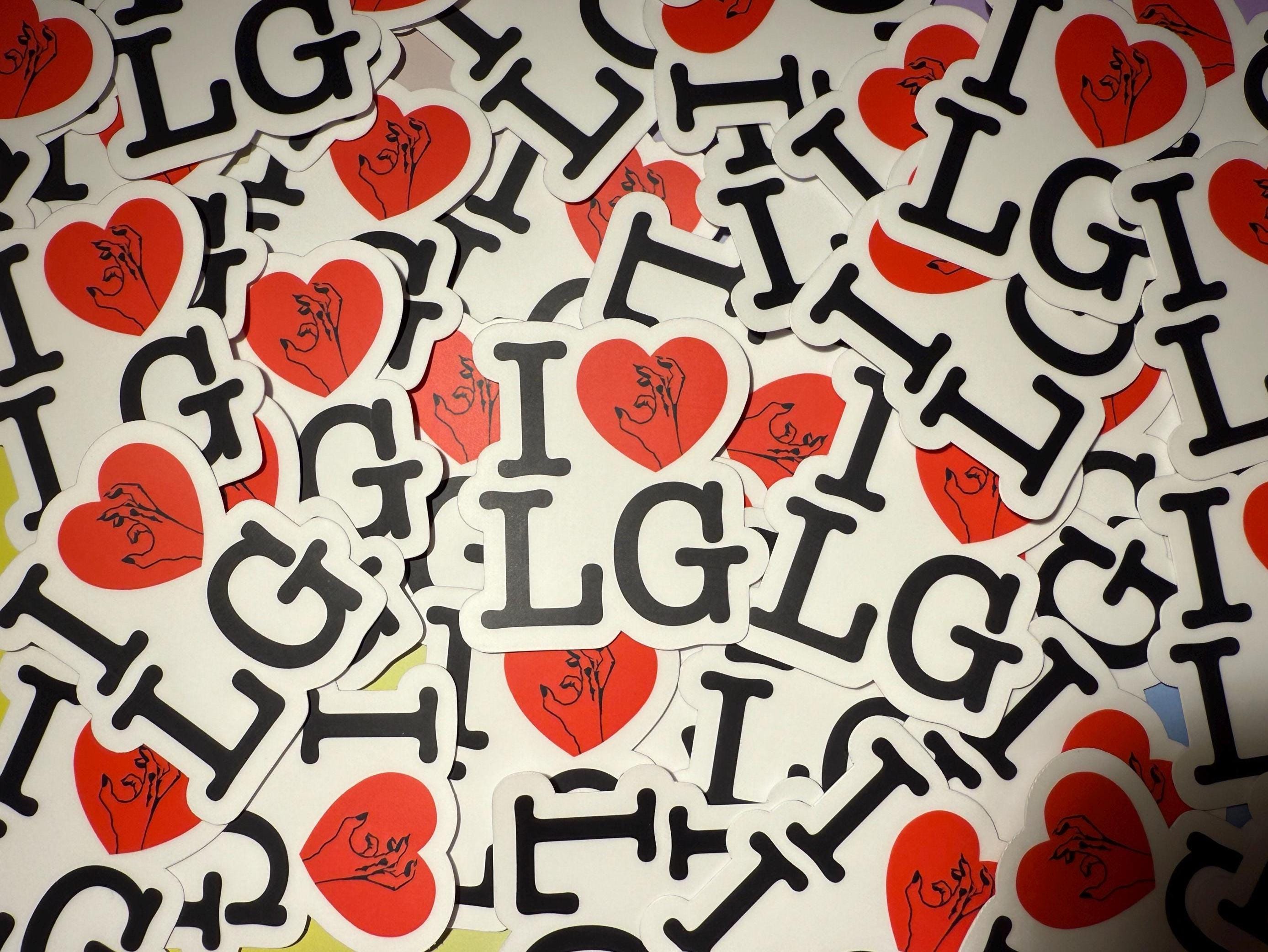 I Love Lady Gaga - matte vinyl sticker