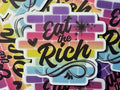 Eat The Rich, Y2K airbrush - matte vinyl sticker