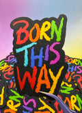 Lady Gaga Born This Way - glitter vinyl sticker