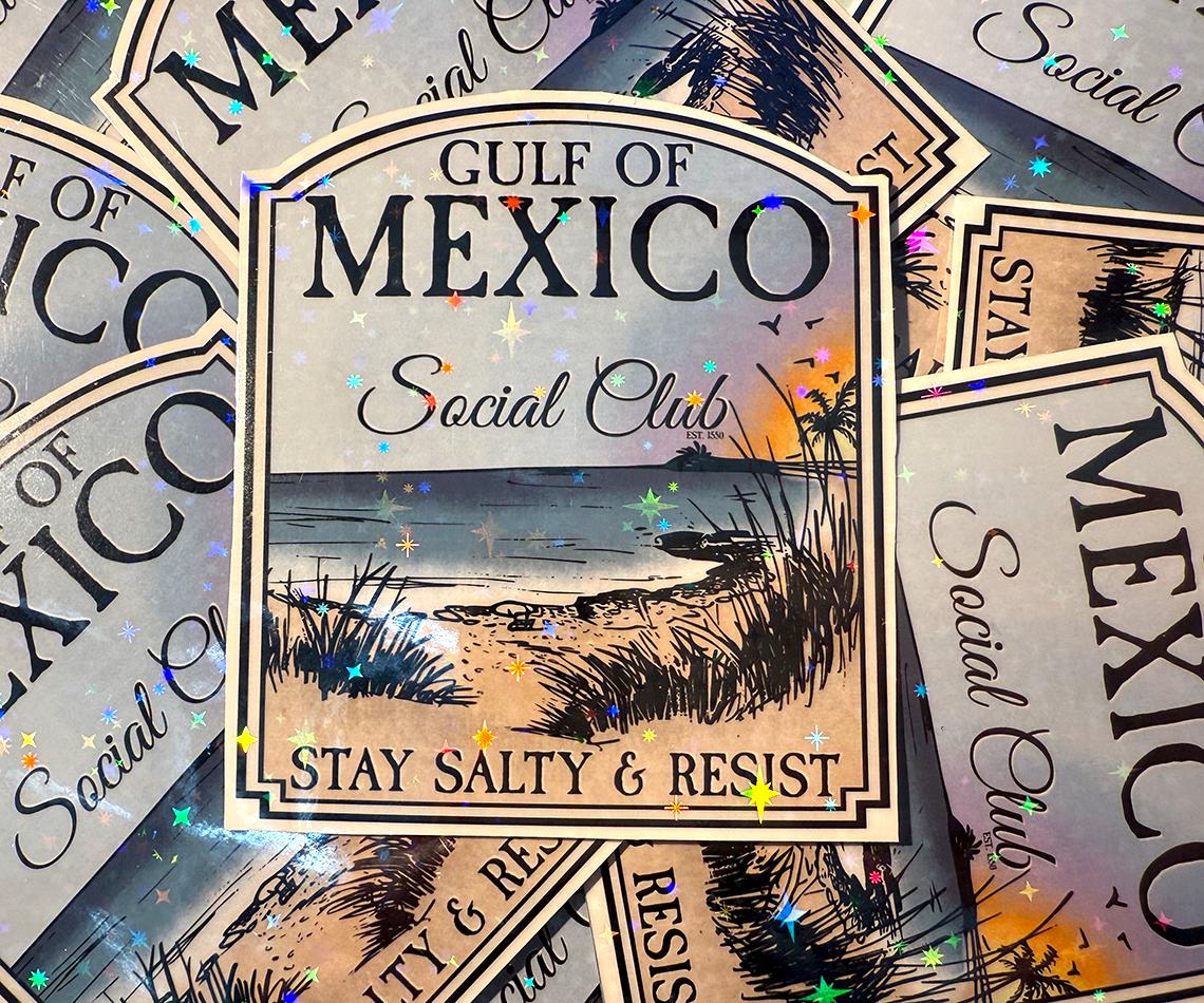 Gulf of Mexico Sticker - holographic vinyl sticker