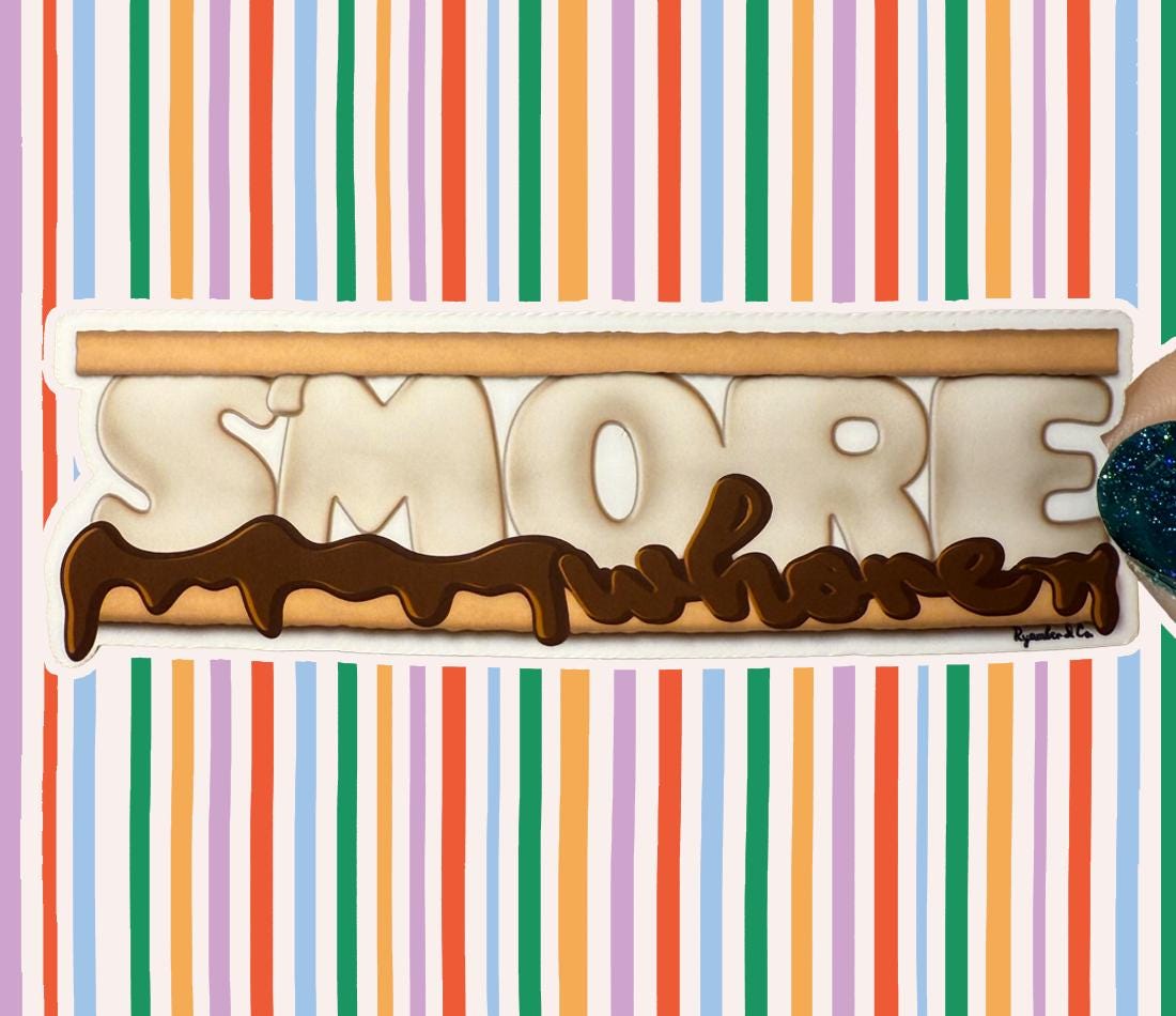S'more Whore - matte vinyl sticker