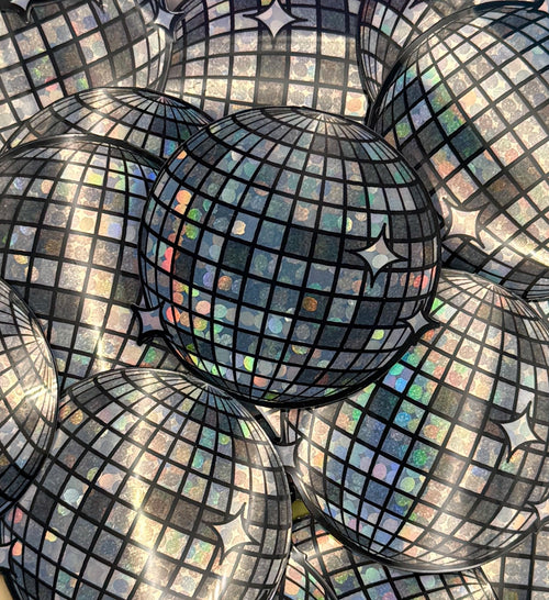 Disco Heaven - glitter holographic vinyl sticker