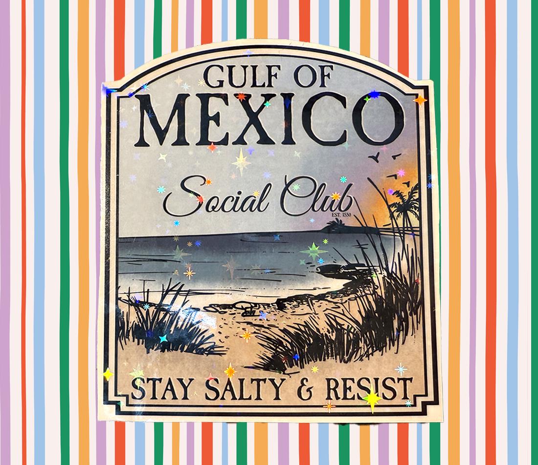 Gulf of Mexico Sticker - holographic vinyl sticker